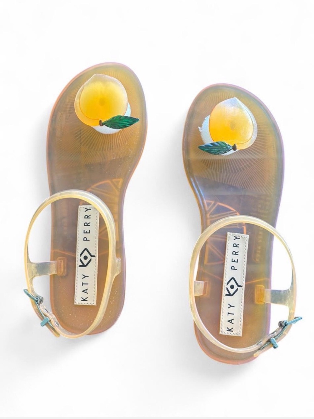 Katy Perry Collections Peach Jelly Sandals with Ankle Strap